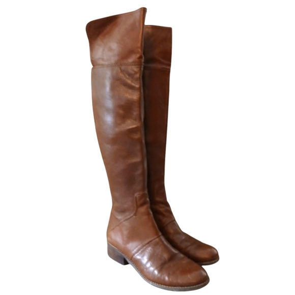 Nine West Tall Brown Leather Knee High Boots size 7 - Picture 14 of 14